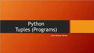 43. Tuples(Programs)