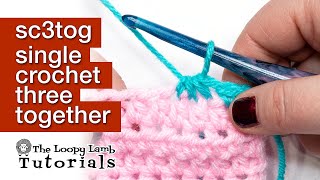 How to Single Crochet Three Together (SC3TOG) - Crochet Decrease Stitch for Beginners