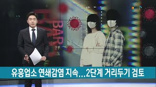 유흥업소 연쇄감염 지속...2단계 거리두기 검토