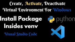 Create | Activate | Deactivate Virtual Environment in Visual Studio Code | in Python #learnpython