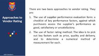 Principles And Practice of Procument Unit 4 Session 5