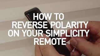 How to Reverse Polarity in your Simplicity Remote