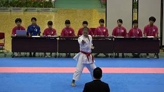 2018IH 空手道 男子 個人形 決勝 舟田 日本航空（山梨県 ）対 笹岡  浪速（大阪府）