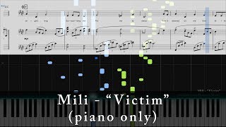 Mili - Victim (piano only) - Piano Tutorial \u0026 Sheets (HalcyonMusic cover ver.)