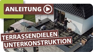 Terrassen-Unterkonstruktion für eine Dachterrasse