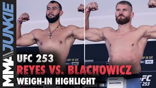 Dominick Reyes vs. Jan Blachowicz title fight official | UFC 253 weigh-in highlight