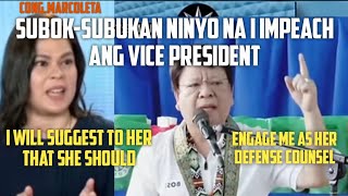 CONG.MARCOLETA NAGSALITA NA,SYA ANG TATAYO BILANG DEFENSE COUNSEL PAG NA IMPEACH ANG ATING VP SARA