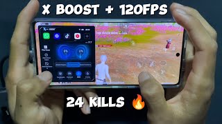 TES PUBG INIFIX GT 20PRO | X-BOOST + 120FPS | LIVIK 24 KILLS 🔥#tespubg#gameplay#pubgmobile#handcam