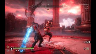 Gow Ragnarok Kratos vs Tyr Blade Of Olympus Gameplay No damage Show Me Mastery