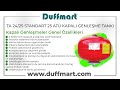 duffmart ta 24 25 standart 25 atü kapalı genleşme tankı genel Özellikleri