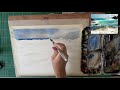 wild seascape in watercolor