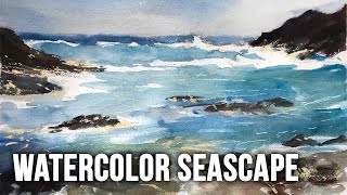 Wild Seascape in Watercolor