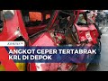 Abaikan Peringatan dari Penjaga Perlintasan, Angkot di Depok Tertabrak KRL