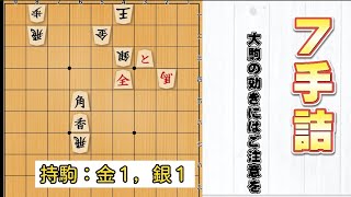 [1]【詰将棋】大駒の効きには注意⚠(７手詰)