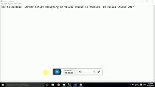 How to Disable "Chrome script debugging in Visual Studio is enabled" in Visual Studio 2017