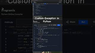 How to Create Custom Exception Classes in Python | Python Exception Handling Tutorial #python #ai