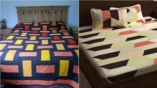 💎New unique and Classy designer simple quilted bedsheet and bedspread cover by pop up fashion 🌺