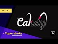 Taper Stroke - Logo Animation | After Effects Tutorial | Hindi | EP - 04