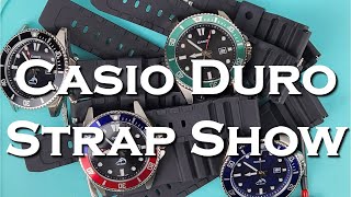 Casio Duro Strap Show - Pass-Through, Leather, And Rubber Straps