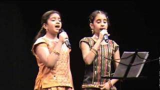 SreeChandana Anumolu and Anisha Manthripragada in 2011 Ugadi Event in Troy, MI, USA