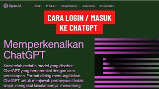 CARA LOGIN KE CHATGPT DI LAPTOP