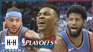 OKC Thunder BIG 3 Full Game 5 Highlights vs Jazz 2018 Playoffs - Westbrook, Paul George & Carmelo