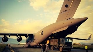 RAW: Canadian C-17 relief flight