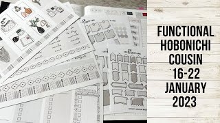 HOBONICHI COUSIN || functional plan with me 16-22 January 2023