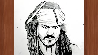 Drawing captain jack sparrow || draw johnny depp || parties of the Caribbean || timelapse