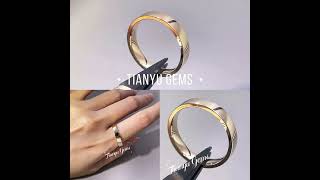 4mm band yellow gold ring for men