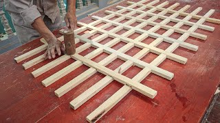 Amazing Woodworking Ideas And Skills // How To Make A Door Easily From Strips Of Wood And Solid Wood
