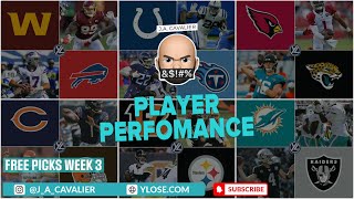 Player Performance NFL Week 3