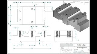 Solid Edge Tutorial - Bearing Base - Exercise 8