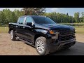 2022 chevrolet silverado custom 1500 truck 4x4 black 22n186