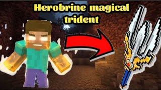 How to make Herobrine magical trident in minecraft pe 🤯