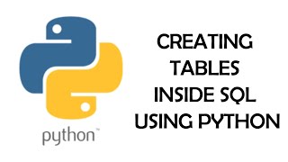 Creating tables inside sql using python