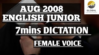 AUG 2008 SHORTHAND DICTATION ENGLISH JUNIOR SPEED | GLOBAL SHORTHAND ACADEMY FEMALE VOICE