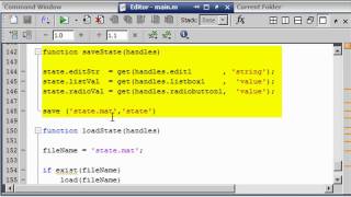 MATLAB Tutorial: How to save and restore state of a GUI in MATLAB