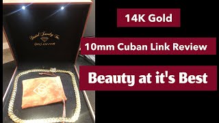 Revealing a 22” 10mm Miami Cuban Link Chain (14K Gold 170grams) from Daniel Jewelry Inc.