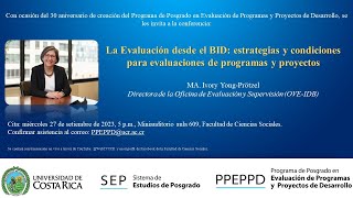 La evaluación desde el BID: estrategias y condiciones para evaluaciones de programas y proyectos