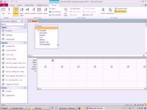 Office 2010 Class #45: Creating Queries In Access (16 Examples) - YouTube