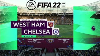 FIFA 22 West Ham United vs Chelsea Premier league match prediction PS4 gameplay Full HD