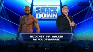 WWE 2K22 Ricochet vs Walter In Smackdown