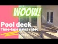 Pool Deck paint restoration using paint from Sherwin Williams