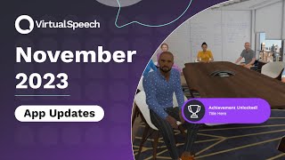 VirtualSpeech Updates - November 2023