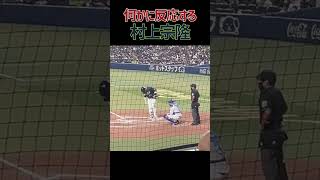 何かに反応する村上 #村上宗隆 #ホームラン #東京ヤクルトスワローズ #プロ野球