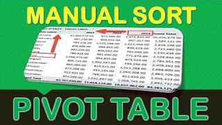Sort an Excel Pivot Table Manually