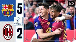 Barcelona vs AC Milan 5-2 | Champions League Highlights \u0026 All Goals | Hasil Bola Tadi Malam