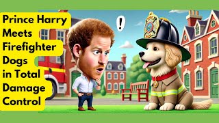 Prince Harry Meets Firefighter Dogs In Total Damage Control