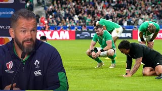 Andy Farrell reacts to Ireland defeat to All Blacks | Ireland RWC Press Conference